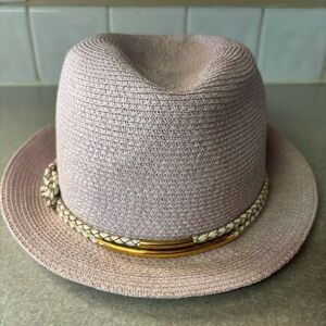 Eugenia Kim Lavender Preppy Luxury RARE Coastal Resortwear Fedora Hat One Size